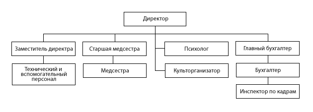 Структура ГБУ «Центр временного проживание граждан пожилого возраста и инвалидов «Светлое озеро»